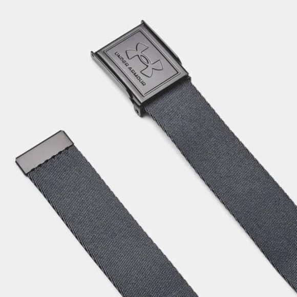 BRAND NEW boy youth under armour golf webbing adjustable reversible black / grey - Picture 2 of 7